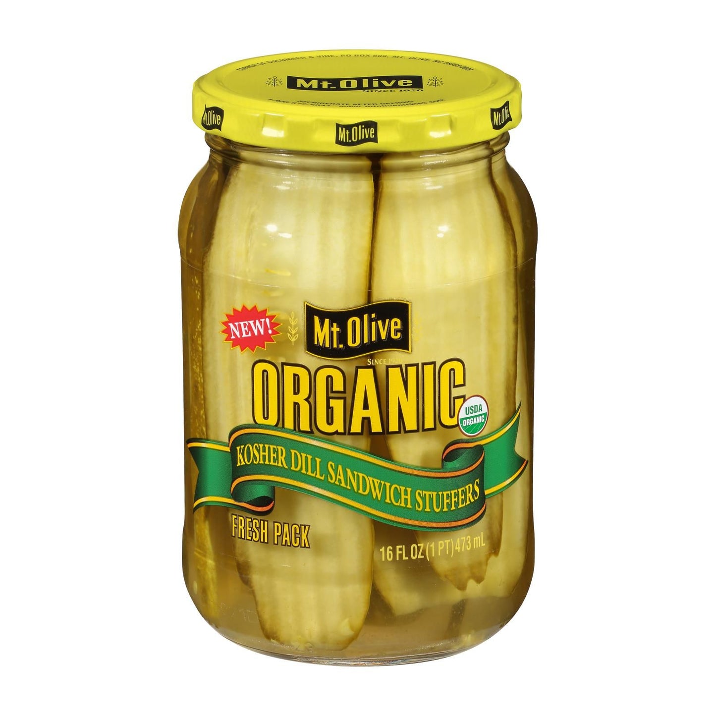 Mt Olive Pickle Co Kosher Dill Sandwich Stuffers - Case of 6 - 16 FZ(D0102H7AA0A.)