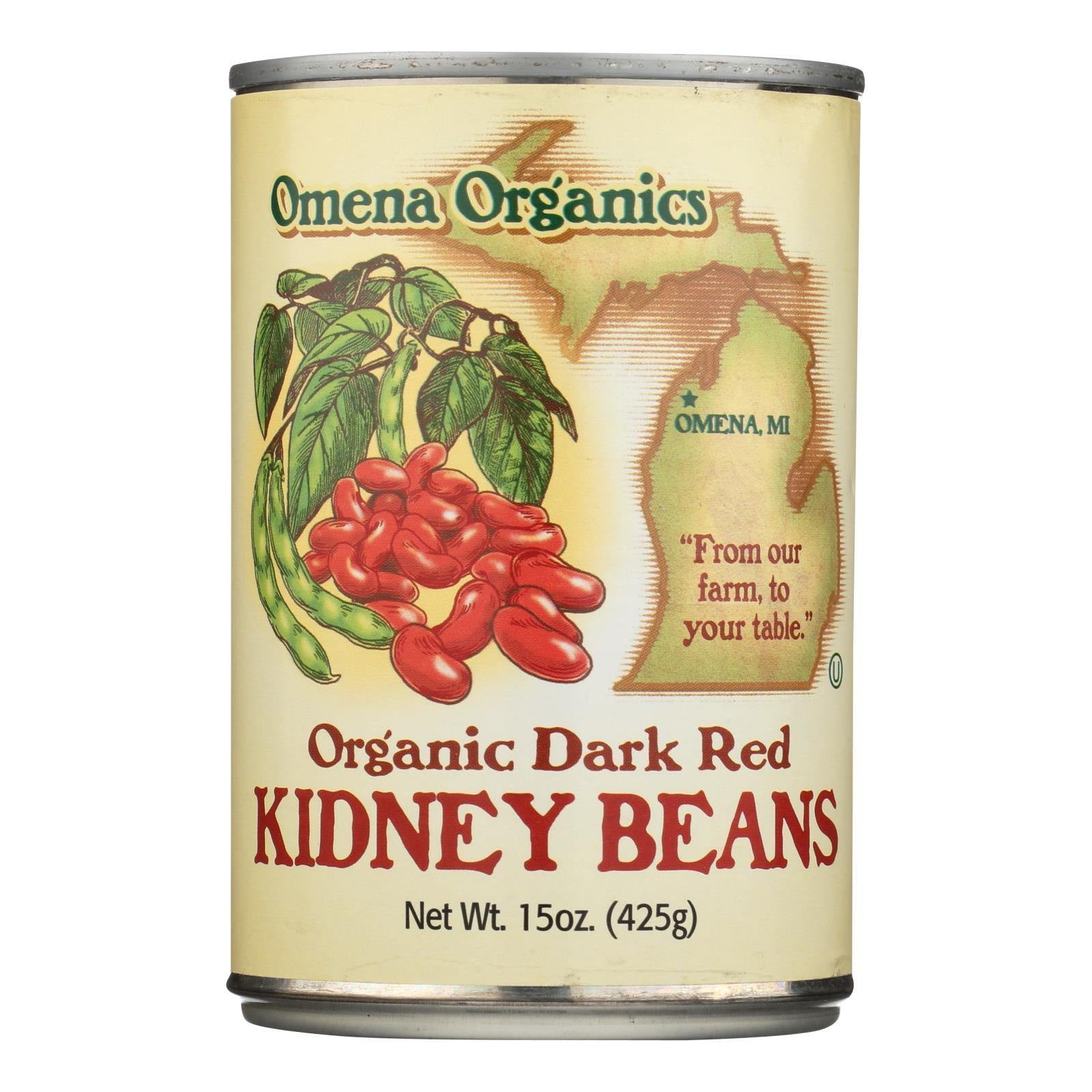 Omena Organics - Kidney Beans Dark Red - Case Of 12 - 15 Oz(D0102H7Au0G.)