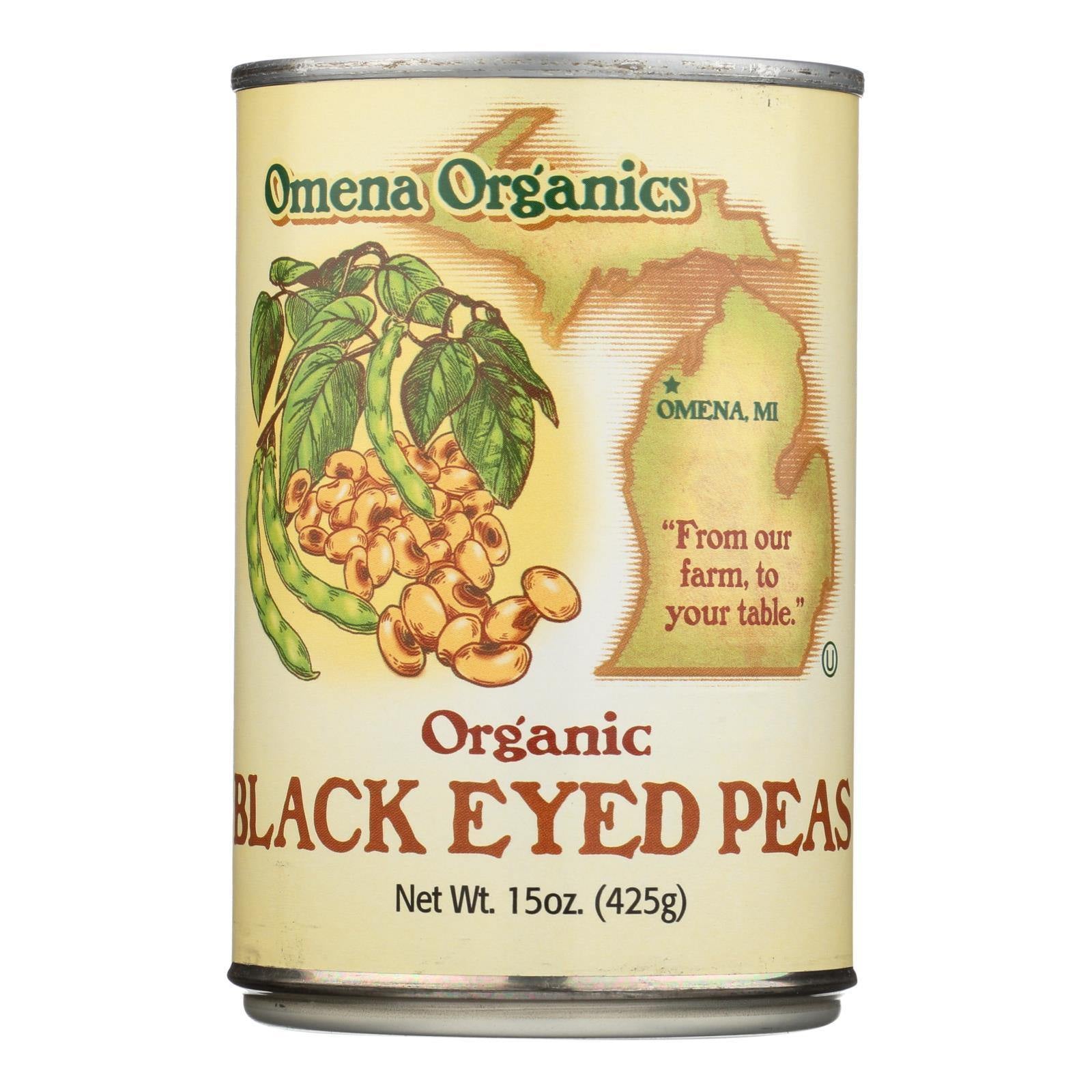 Omena Organics - Peas Black Eyed - Case Of 12 - 15 Oz(D0102H7Au0U.)