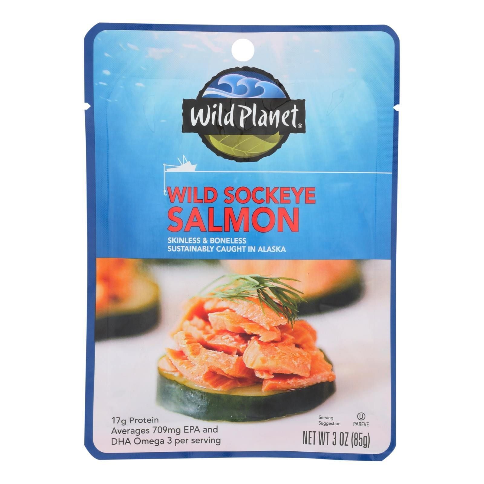Wild Planet - Salmon Wild Sockeye - Case of 24 - 3 OZ(D0102H7S7Y7.)