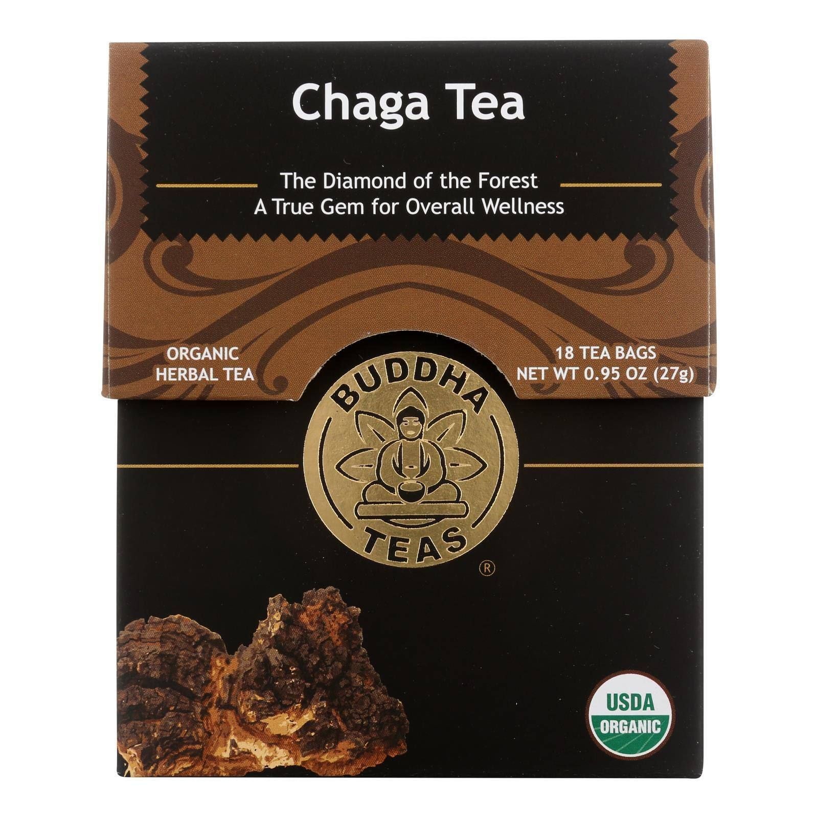 Buddha Teas - Tea Chaga - Case Of 6-18 Bag(D0102H7Xjeu.)