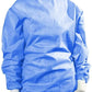 Disposable Medical Gowns Pack Of 10 Blue Isolation Gowns Disposable Frocks Large 50Gmm2 Polypropylene Ppe Medical Gown With Elas