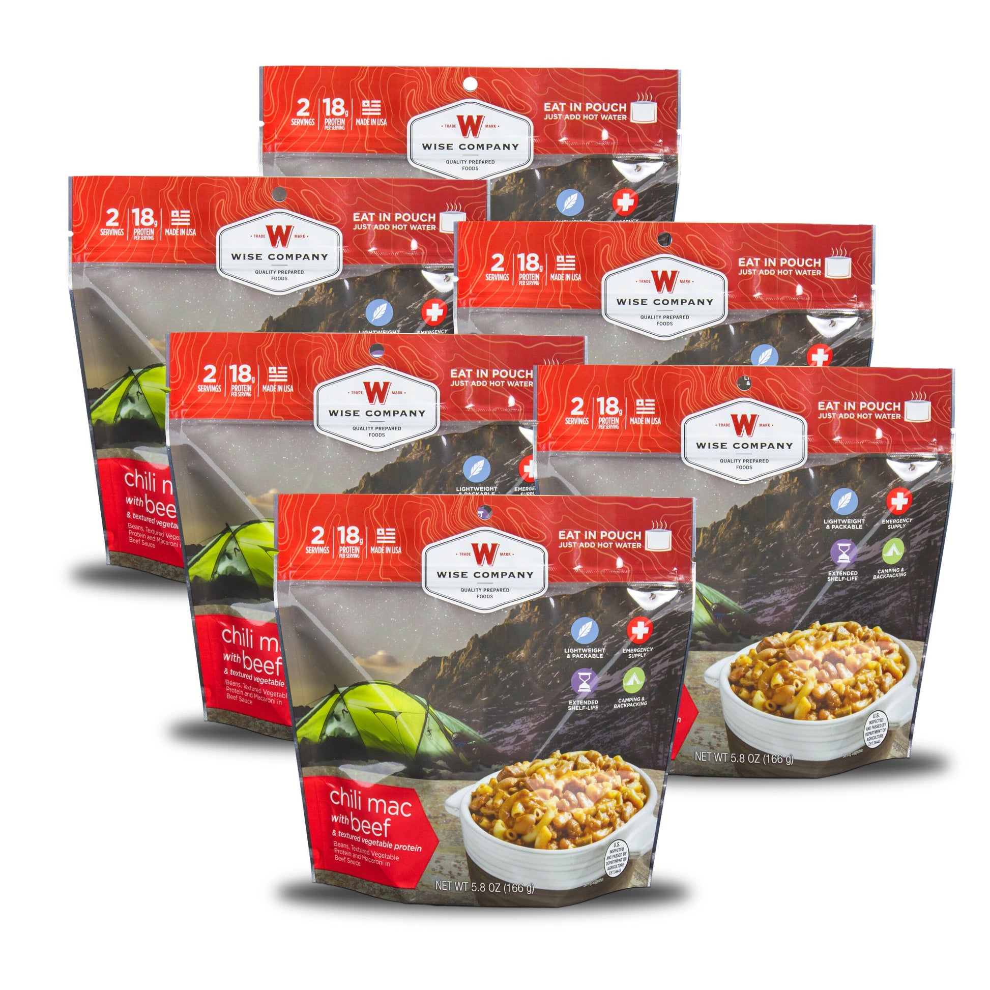 6Ct Pack - Outdoor Chili Mac With Beef (2 Serving Pouch)(D0102Hevxtg.)