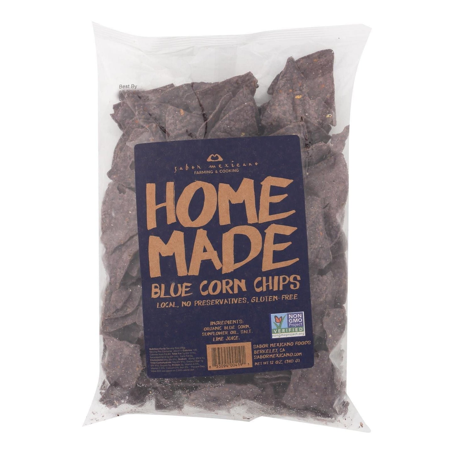 Sabor Mexicano - Chips Corn Blue Hmade - Case of 11-12 OZ(D0102HH1NX2.)