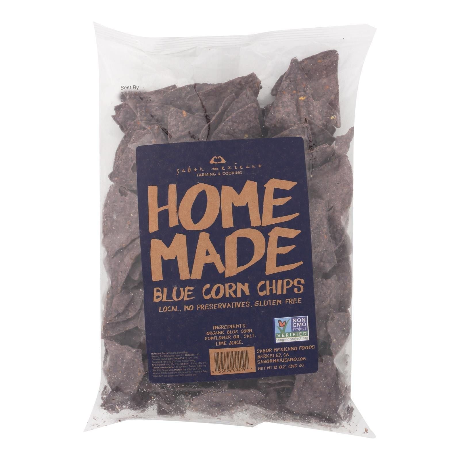 Sabor Mexicano - Chips Corn Blue Hmade - Case of 11-12 OZ(D0102HH1NX2.)