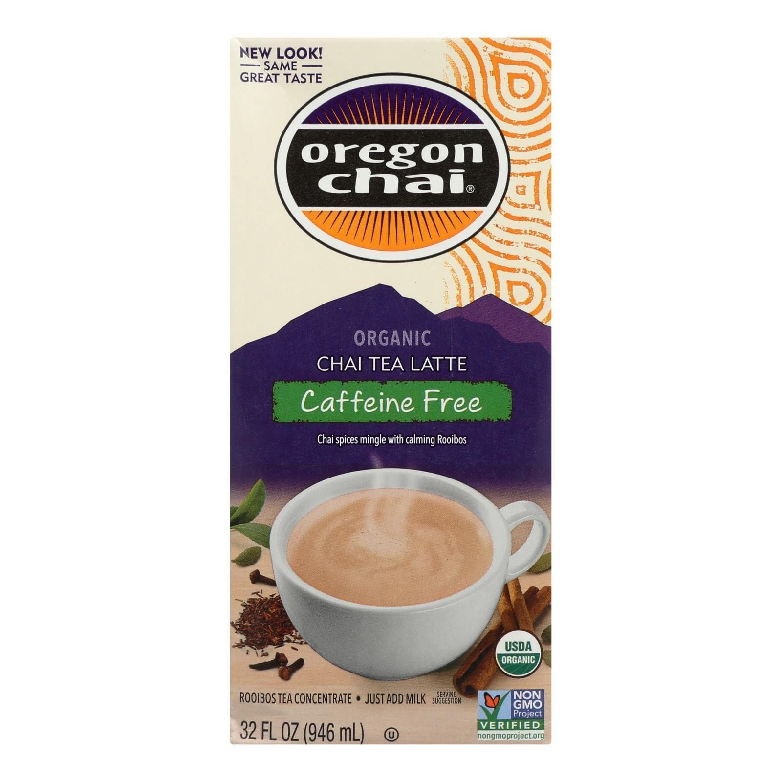 Oregon Chai Tea Latte Concentrate - Energy Blend Free - Case Of 6 - 32 Fl Oz.(D0102Hh39Uw.)