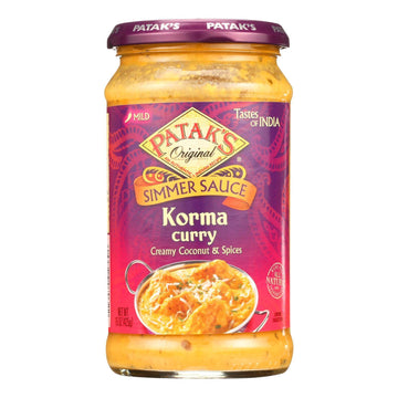 Pataks Simmer Sauce - Korma Curry - Mild - 15 Oz - Case Of 6(D0102Hh3I4G.)