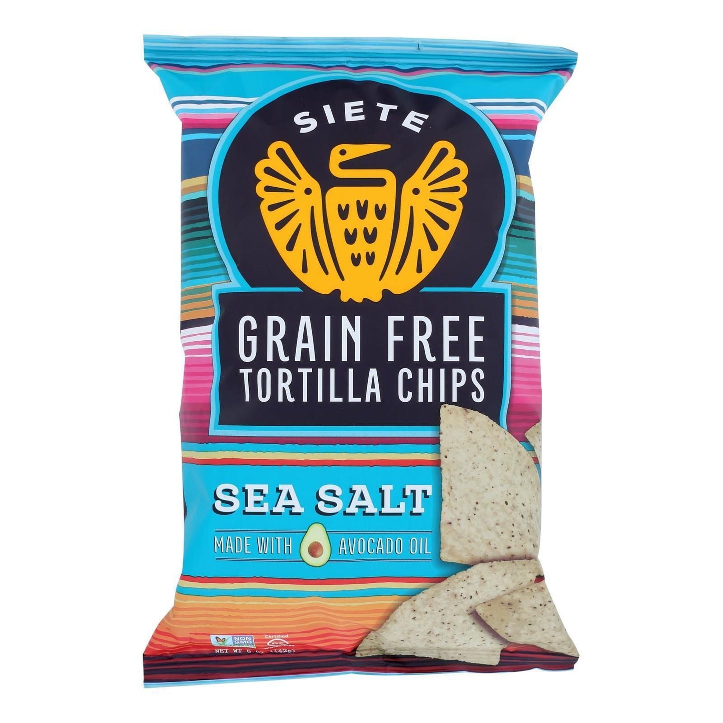 Siete Tortilla Chip - Sea Salt - Case of 12 - 5 oz(D0102HH3LKY.)