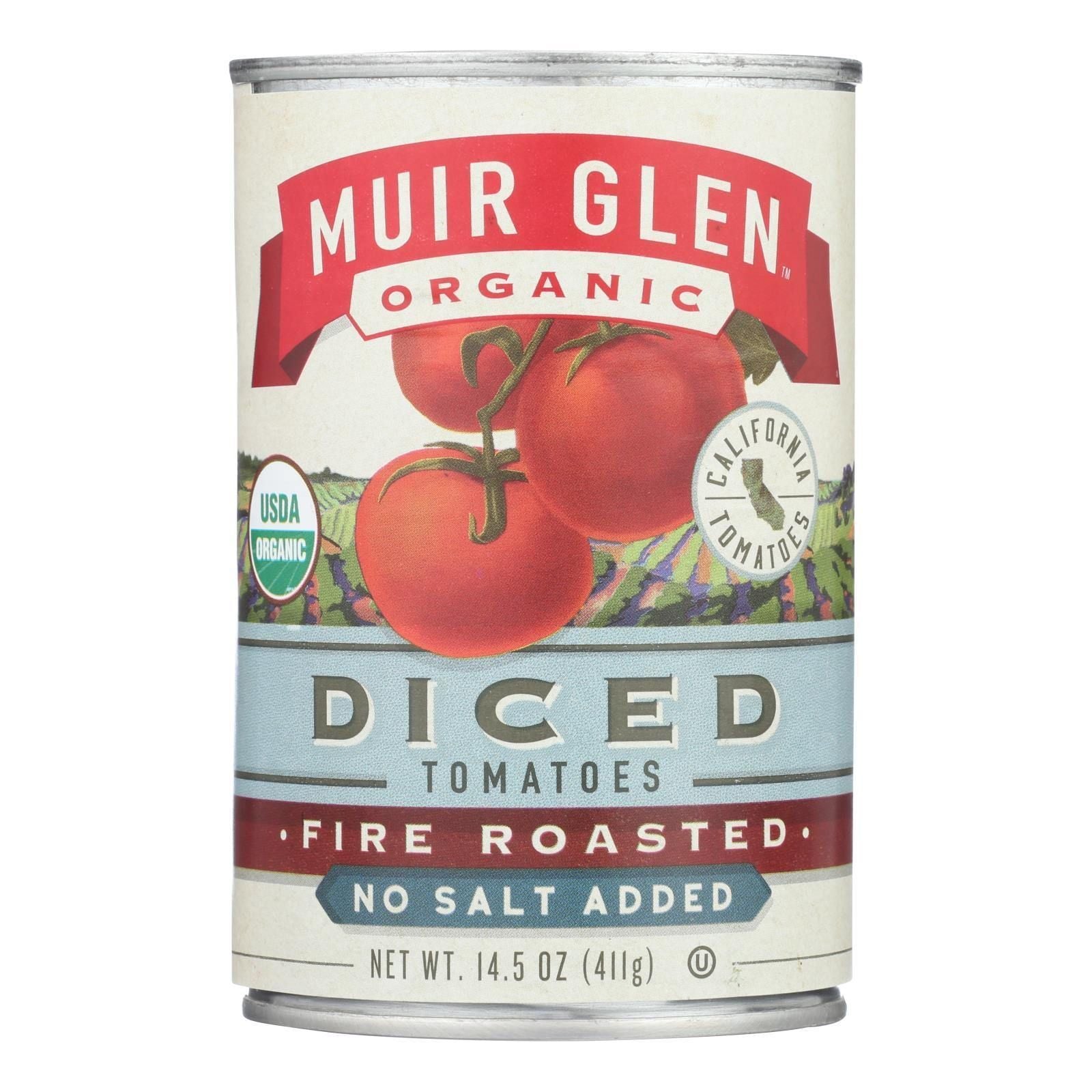 Muir Glen Diced Fire Roasted Tomato No Salt - Tomato - Case of 12 - 14.5 oz.(D0102HH3R6W.)