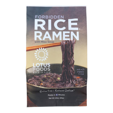 Lotus Foods Ramen - Organic - Forbidden Rice - with Miso Soup - 2.8 oz - case of 10(D0102HH3XEY.)