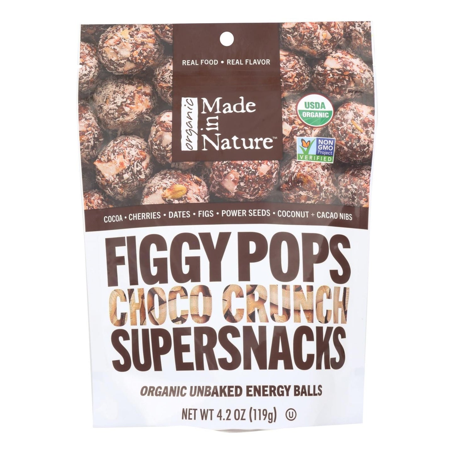Made in Nature Figgy Pops - Choco Crunch - Case of 6 - 4.2 oz(D0102HH3XZY.)