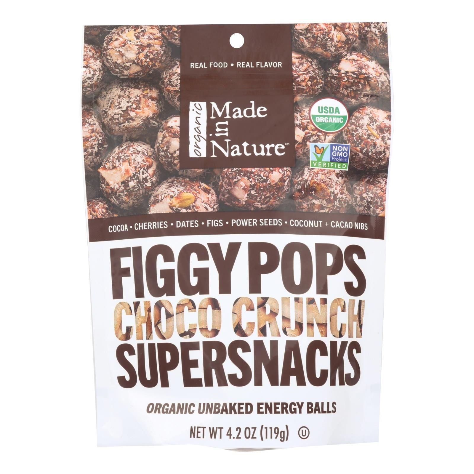 Made in Nature Figgy Pops - Choco Crunch - Case of 6 - 4.2 oz(D0102HH3XZY.)