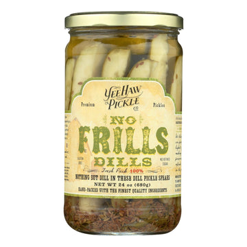Yee-Haw Pickle Dills Pickle - No Frills - Case of 6 - 24 oz.(D0102HH6726.)
