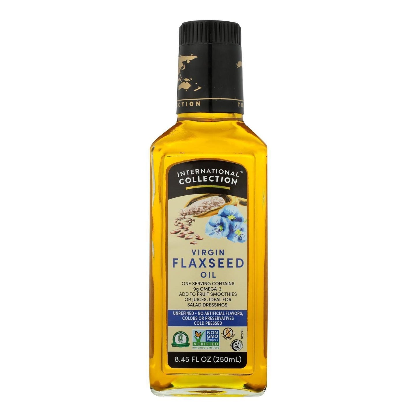 International Collection Flax-Seed Oil - Virgin - Case of 6 - 8.45 Fl oz.(D0102HHF1ZY.)