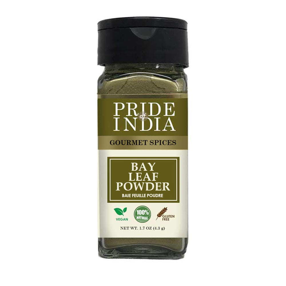 Pride Of India ?Bay Leaf Powder ?Fresh & Authentic Bay Leaf Ground ?Gourmet Spice ?Good For Seasoning Stews/Soups/Tea ?Easy To U