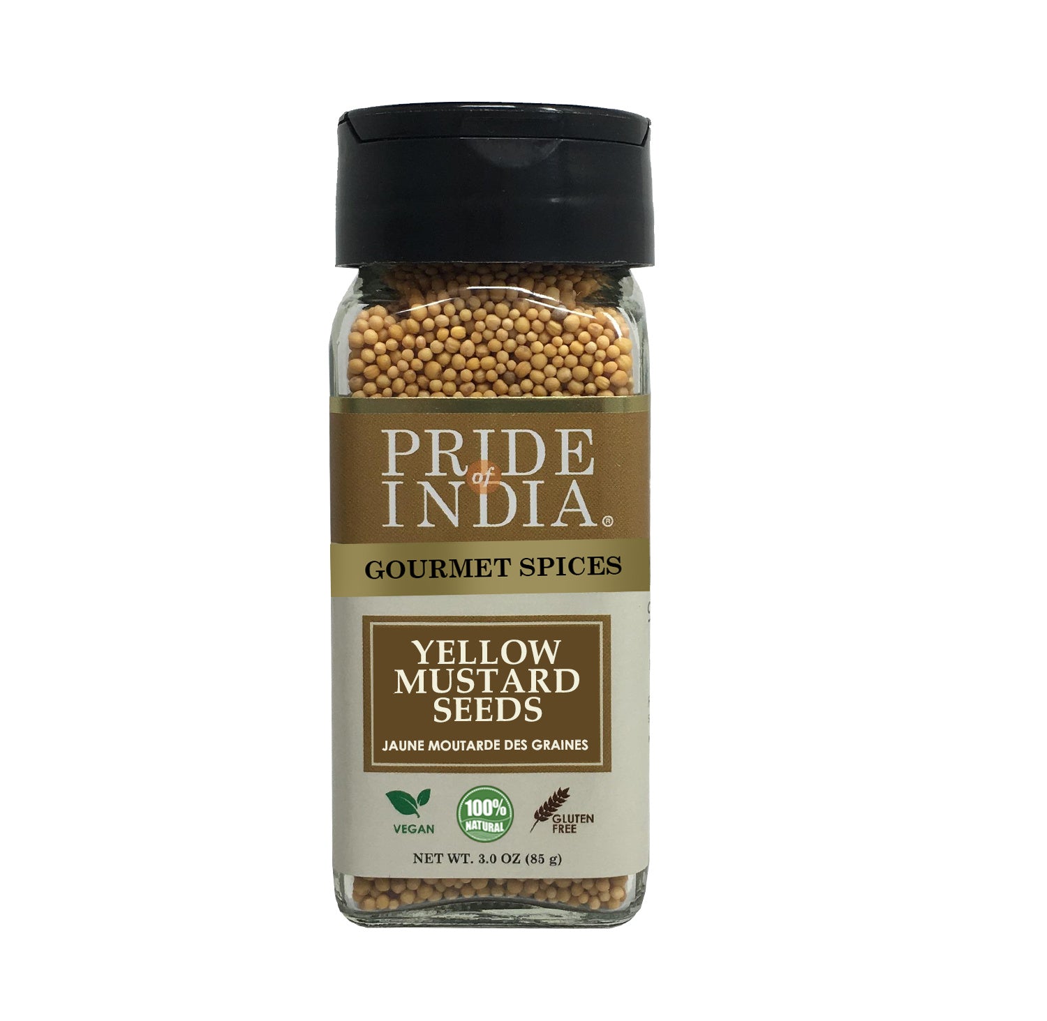 Pride Of India ?Yellow Mustard Seed Whole ?Pungent & Aromatic ?Gourmet Indian Spice ?Add In Salads/Dressings/Chicken/ Meat/Pickl