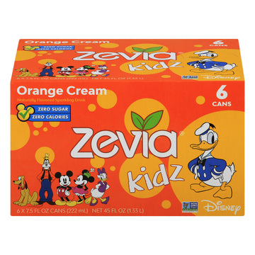 Zevia - Kidz Orangecrm Spark Drink - Case Of 4-6/7.5 Fz