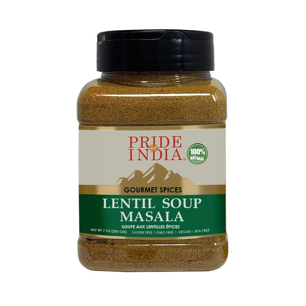 Pride Of India Lentil Soup Masala Spice Blend – 7 oz Dual Sifter Bottle – Ideal for Vegans & Vegetarians