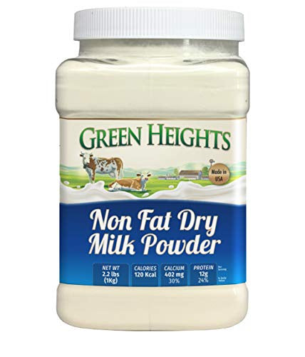 Non Fat Dry Milk Powder - 3 Pounds / 1.36 Kilo Jar (42+ Servings) - Proudly Made In America - Healthy Nourishing Essentials By G