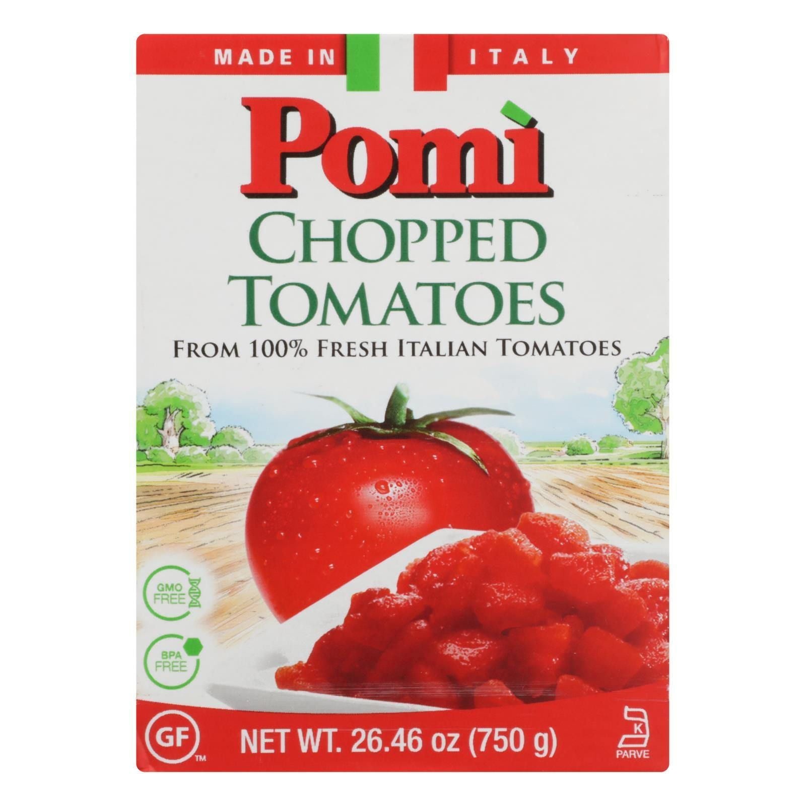 Pomi Tomatoes - Tomatoes Chopped - Case of 12 - 26.46 OZ(D0102HX2QUW.)