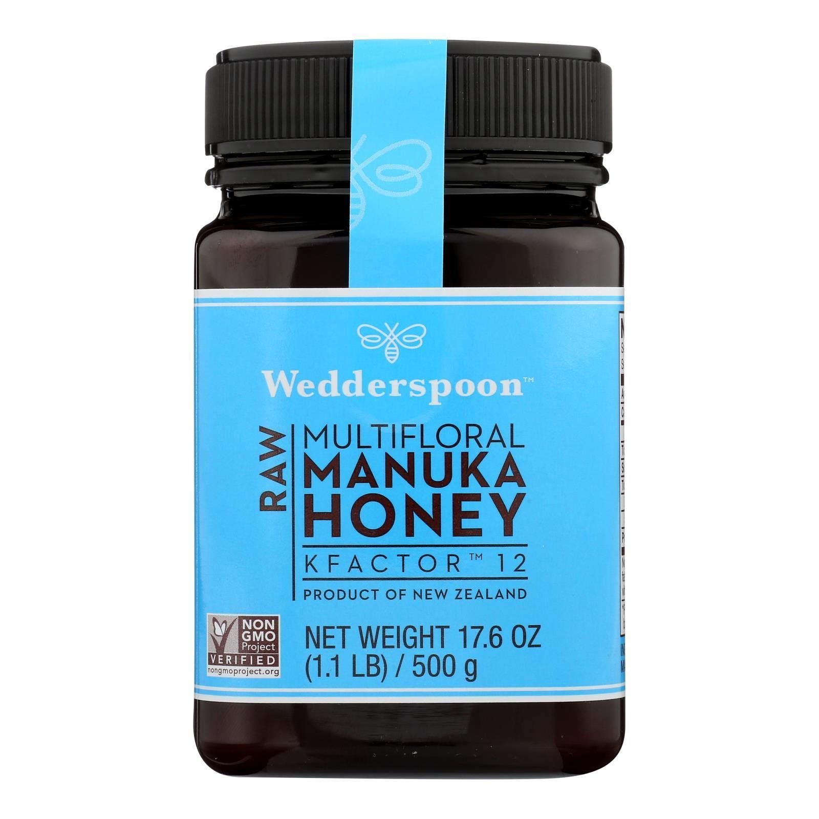 Wedderspoon Raw Manuka Honey Kfactor 12 - Case of 6 - 17.6 OZ(D0102HX2SQV.)