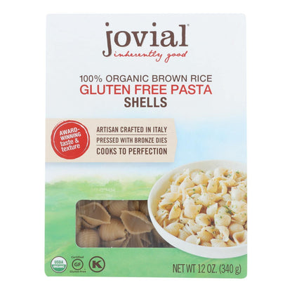 Jovial - Organic Brown Rice Pasta - Shells - Case of 12 - 12 oz.(D0102HX7EXA.)