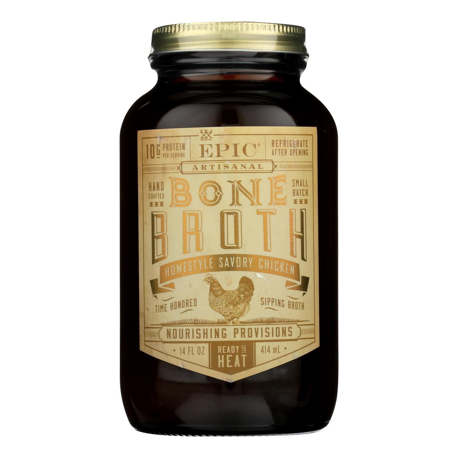 Epic Bone Broth-Homestyle Savory Chicken - Case Of 6 - 14 Fz(D0102Hx7Pdg.)
