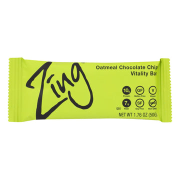 Zing Nutrition Bar - Oatmeal Chocolate Chip - Case Of 12 - 1.76 Oz.(D0102Hx8Kfx.)