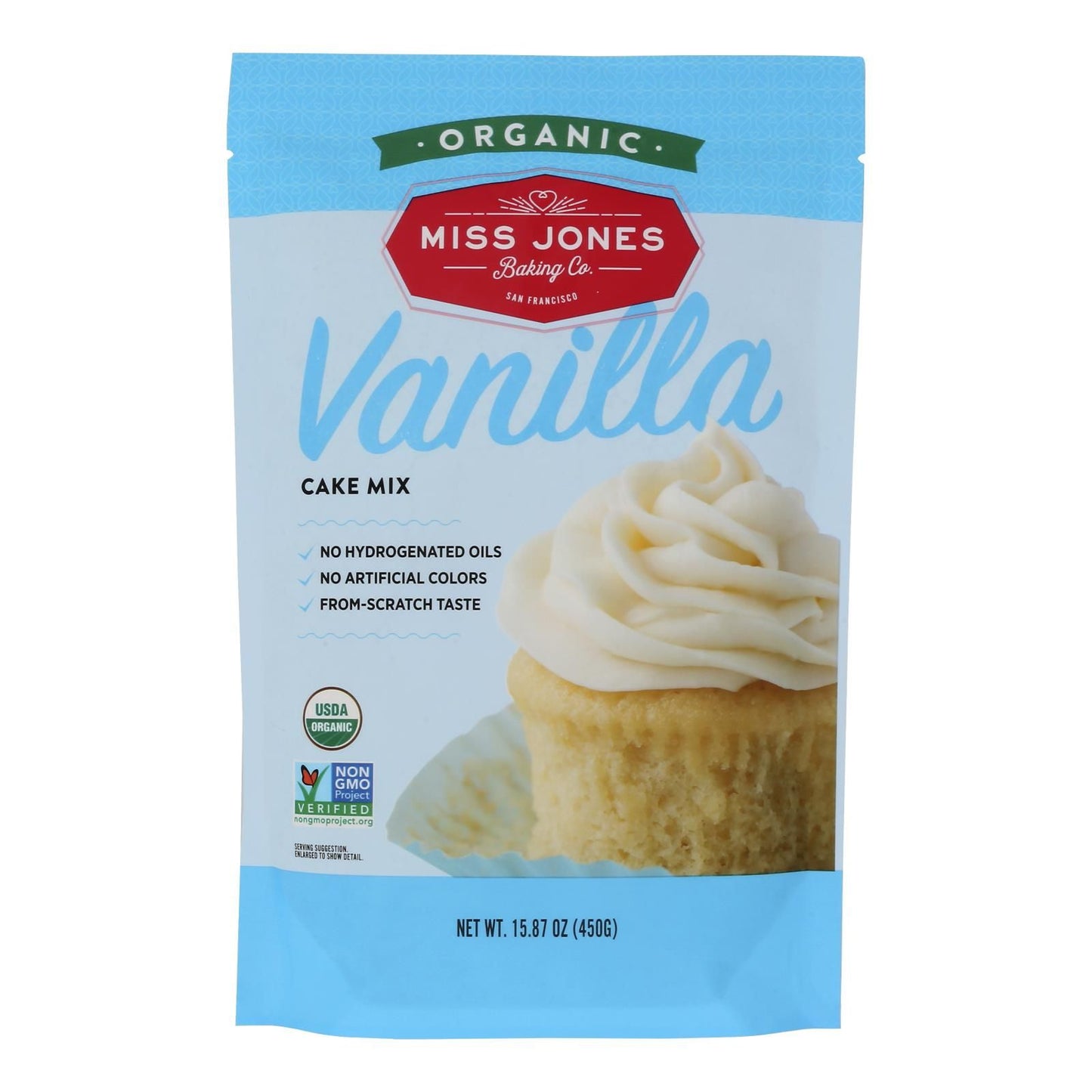 Miss Jones Baking Cake Mix  Vanilla  Case of 6  15.87 oz.(D0102HX8TM2.)