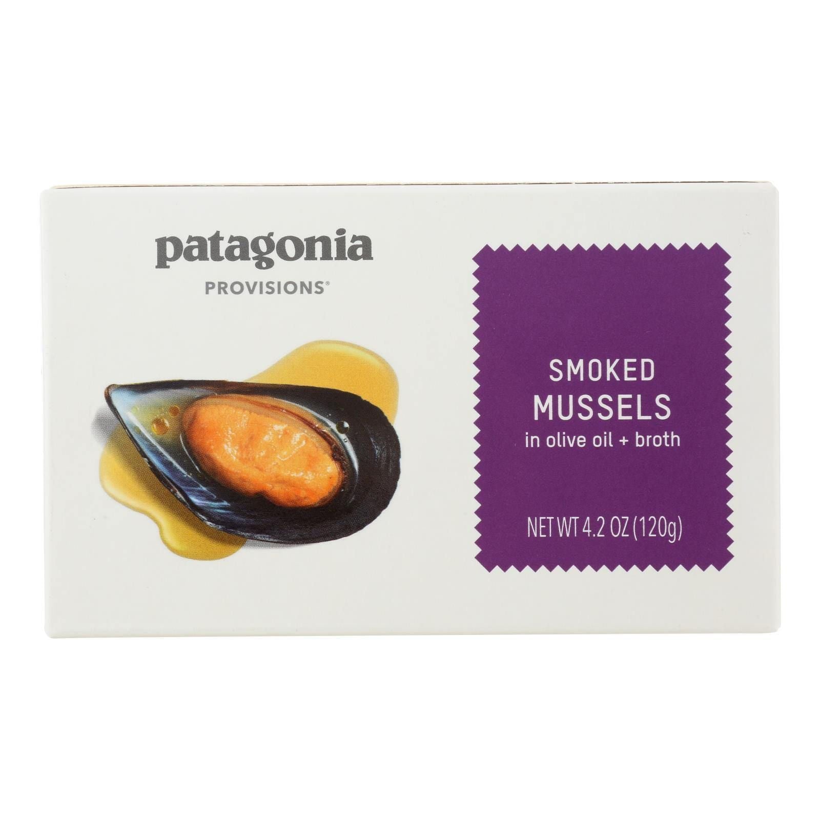 Patagonia Provisions Smoked Mussels in Olive Oil - 4.2 oz, Gluten Free, 18g Protein per Tin
