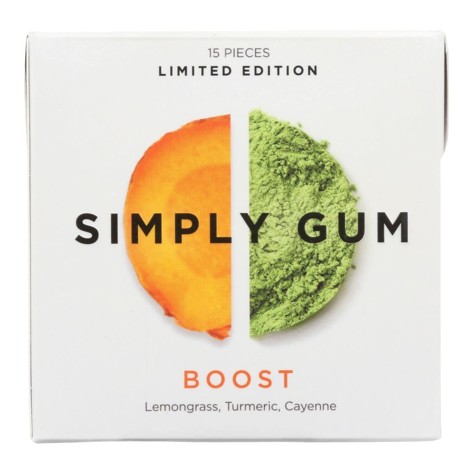 Simply Gum - Gum Boost - Case of 12 - 15 CT(D0102HXP1SA.)