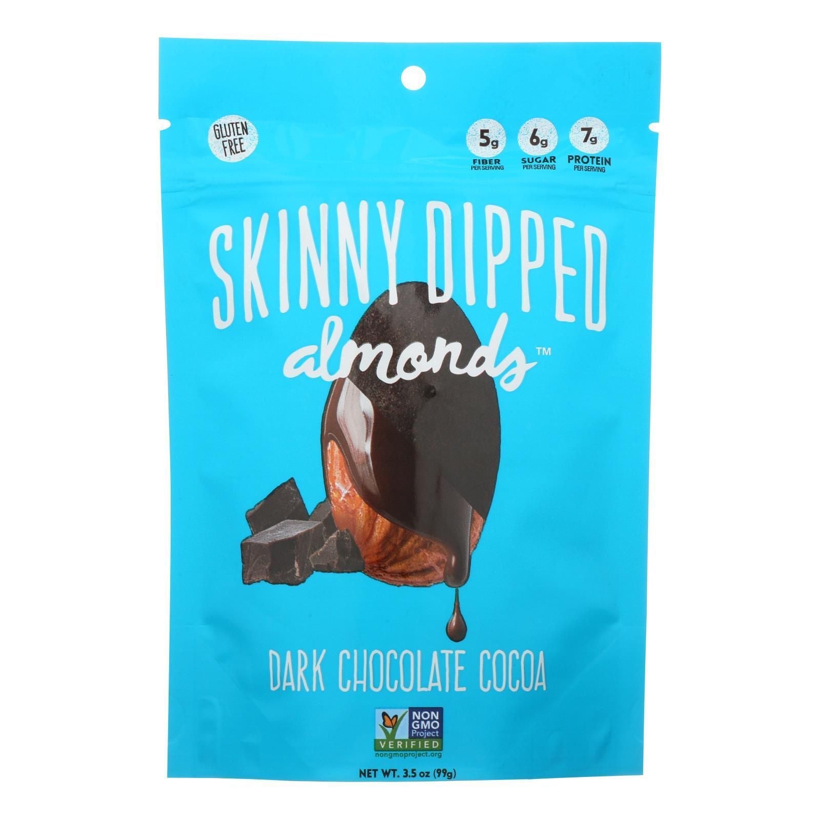 Skinny Dipped Almonds  Dark Chocolate Cocoa  Case of 10  3.5 OZ(D0102HXPLGW.)