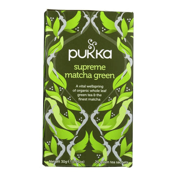 Pukka Herbal Teas Tea - Organic - Green - Supreme Matcha - 20 Bags - Case Of 6(D0102Hxpp67.)