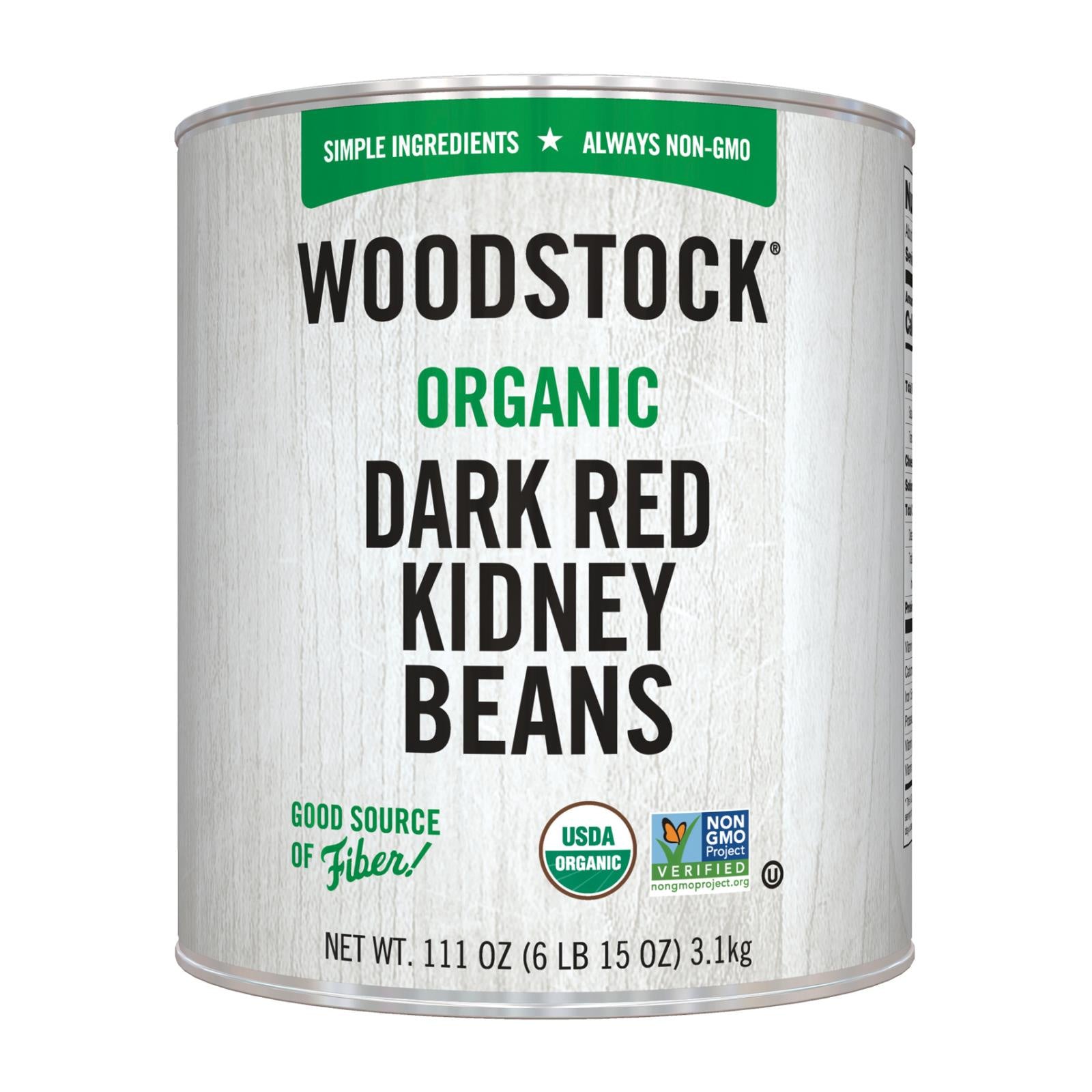 Woodstock Organic Dark Red Kidney Beans - Case Of 6 - 111 Oz(D0102Hxw57P.)