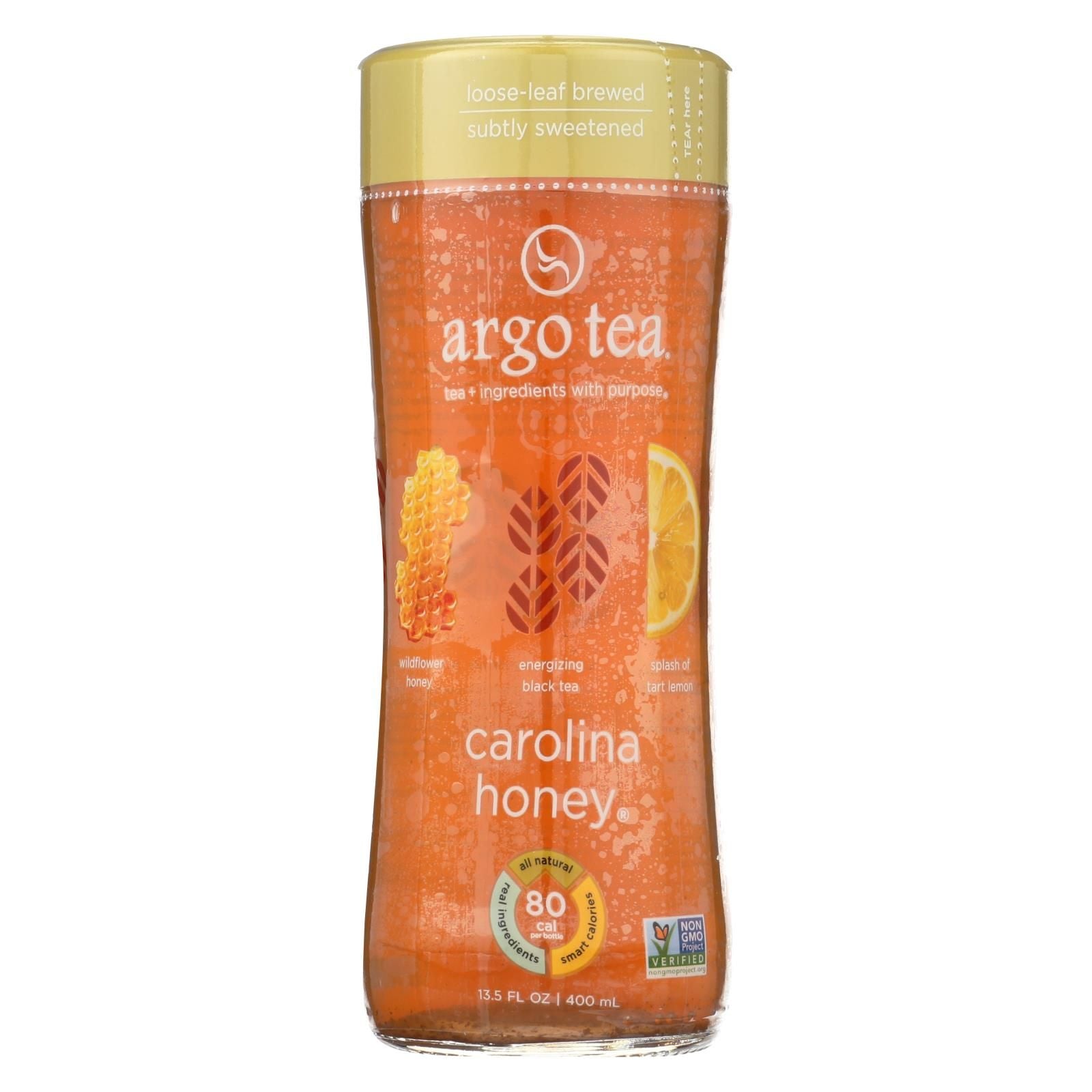 Argo Tea Iced Green Tea - Carolina Honey - Case of 12 - 13.5 Fl oz.(D0102HXWPQP.)