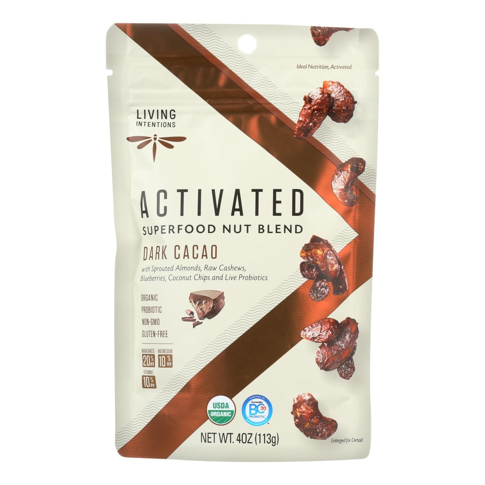Living Intentions Nut Blend - Sprouted - Dark Cacao - Case of 6 - 4 oz(D0102HXWR4T.)