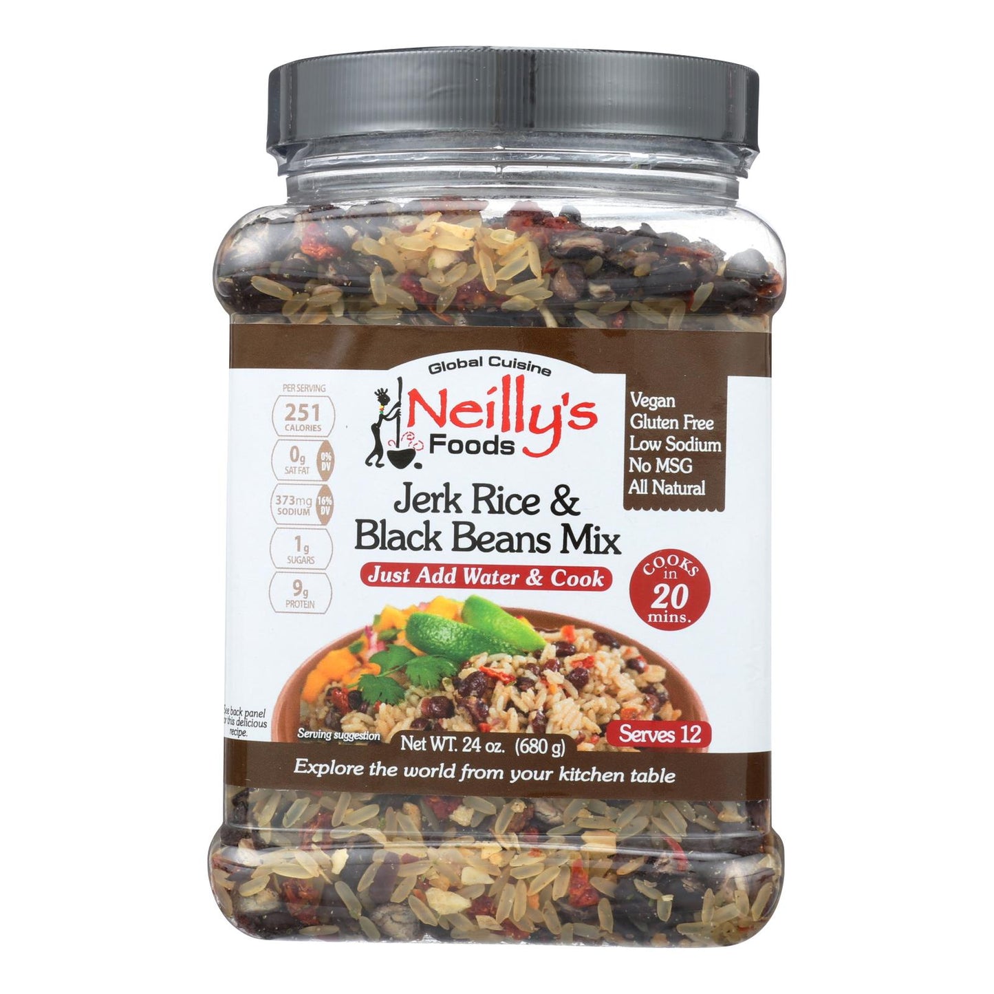 Neilly'S Mix - Jk Rice & Black Bean Rice - Case Of 6 - 24 Oz(D0102Hxwxs8.)
