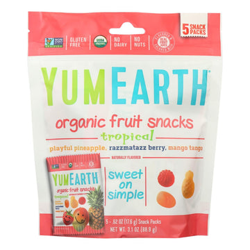Yumearth Organics Organic - Raspberry - Pineapple - Mango - Case of 12 - 3.1 oz.(D0102HXWY9P.)