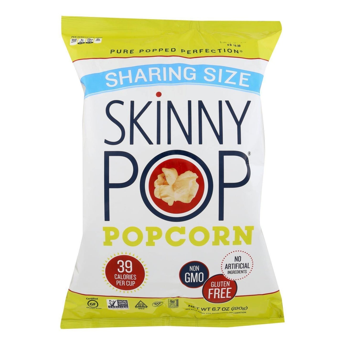 Skinnypop Popcorn Popcorn - Original - Case of 6 - 6.7 oz(D0102HXXETY.)