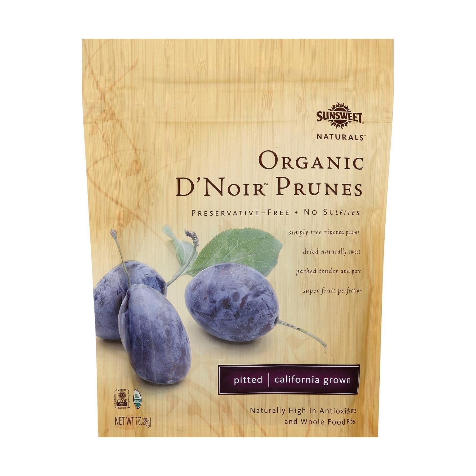 Sunsweet Naturals Organic DNoir Prunes - Case of 12 - 7 oz.(D0102HXXLWA.)