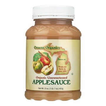 Omena Organics Apple Sauce - Organic - Unsweetend - Case Of 12 - 23 Oz(D0102Hxxm1U.)