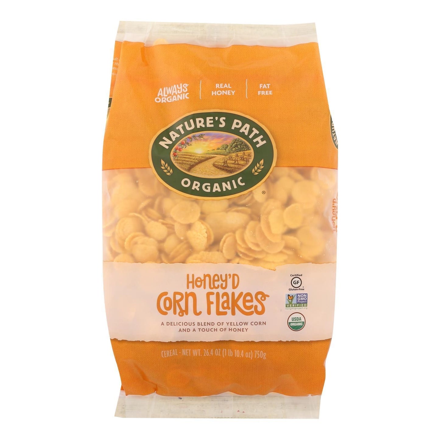 Natures Path Organic Corn Flakes Cereal - HoneyD - Case of 6 - 26.4 oz.(D0102HXXUP7.)