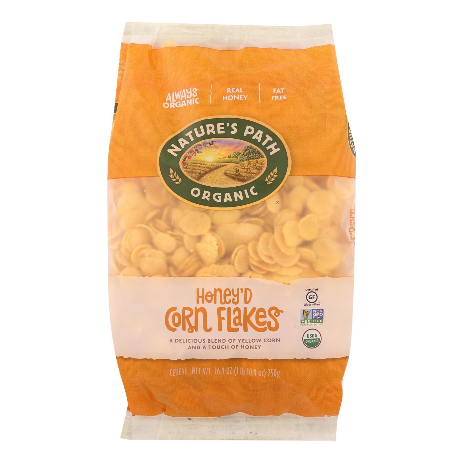 Natures Path Organic Corn Flakes Cereal - HoneyD - Case of 6 - 26.4 oz.(D0102HXXUP7.)