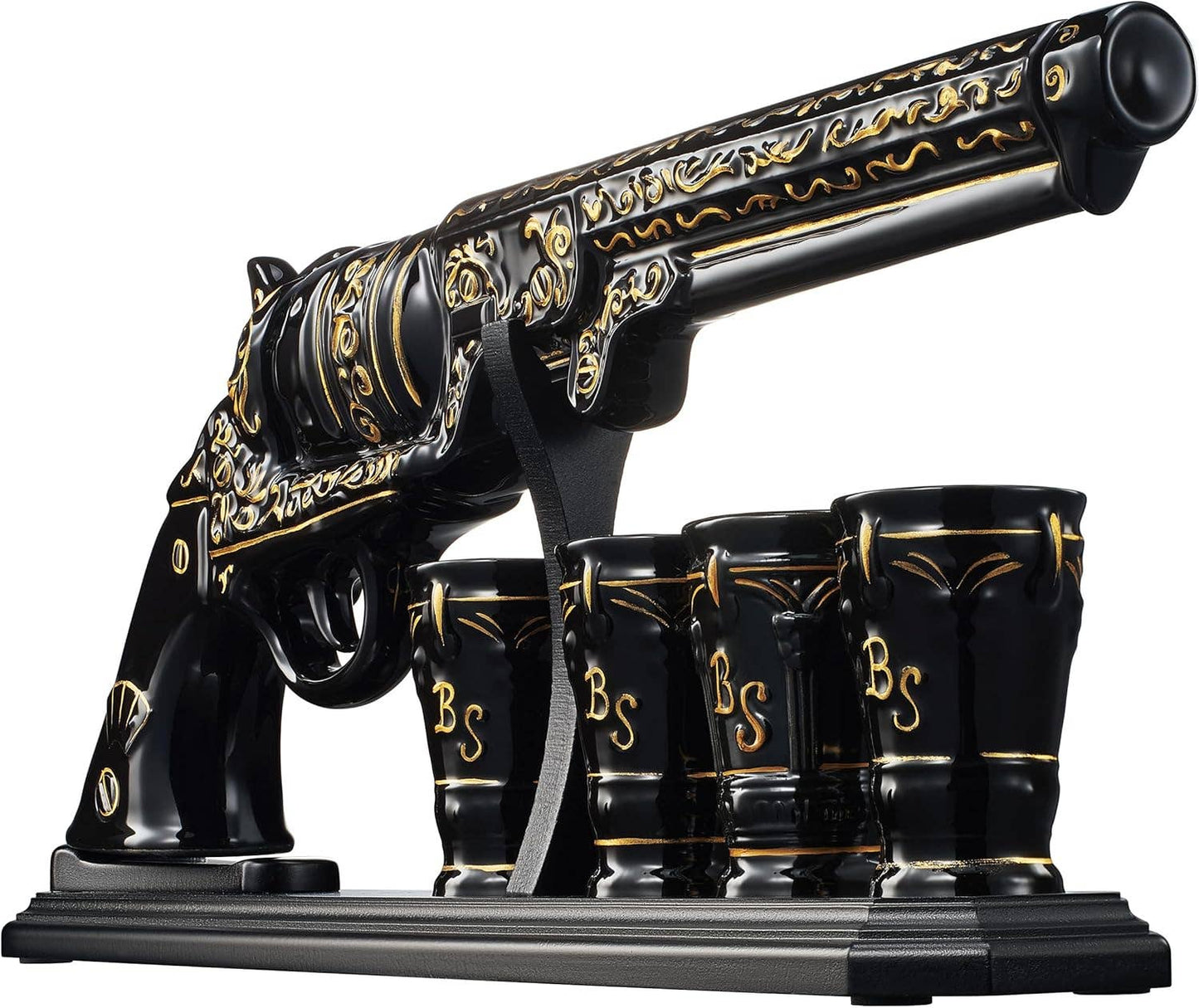 Gun Whiskey Decanter & Bullet Shot Glass Set
