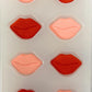 Valentine Cake Decorations - Mother's Day Edible Icing Decorations - Valentine's Day Candy Hearts Topper, Lips, Love, Heart, & Strawberry, 20 count