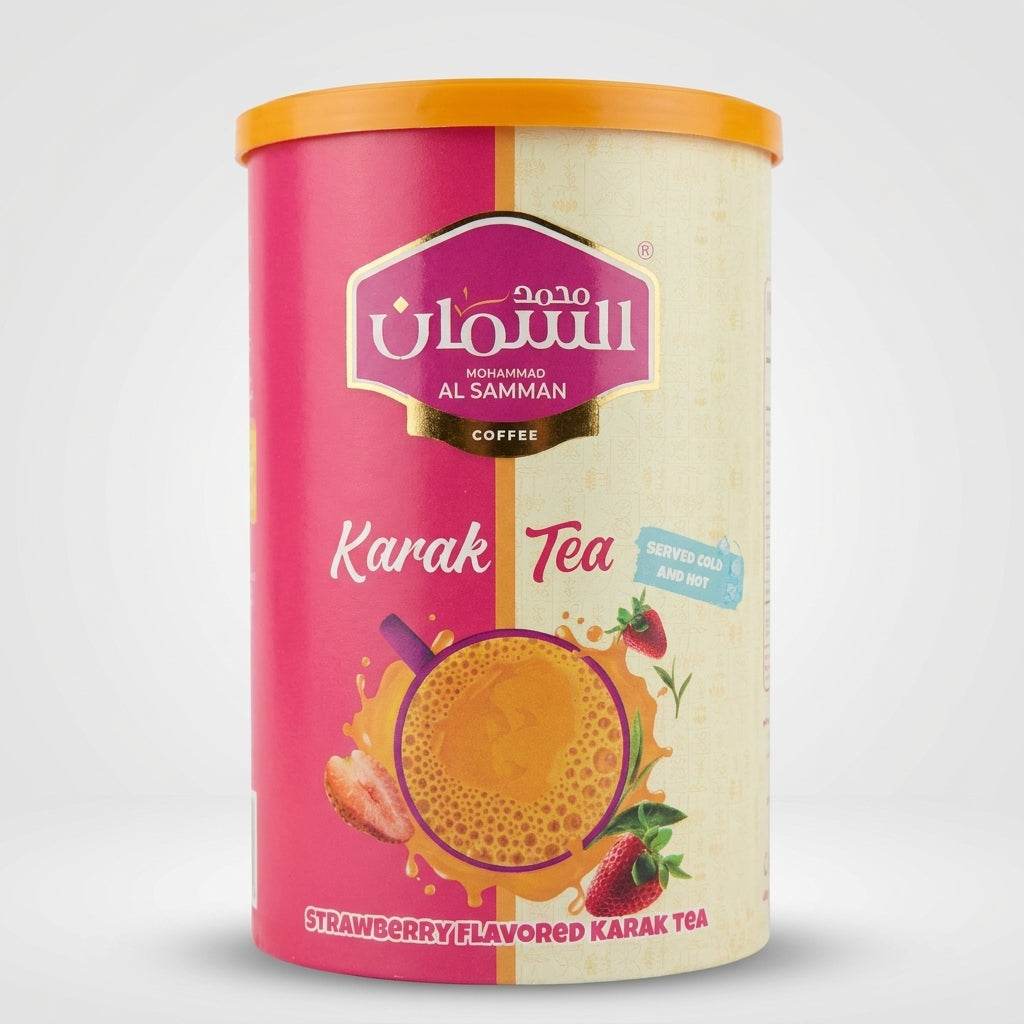 Al Samman Strawberry Karak Tea 200g - Authentic Middle Eastern Blend