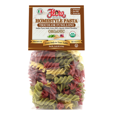 Homestyle Fusilloni Pasta - Tricolor Organic - 16.02 oz