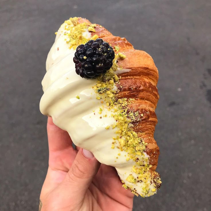 Andy Anand White Chocolate Pistachios Croissant Cake - 10 Pcs Hand Rolled French Butter Croissants, Enjoy the Amazing Clasic Taste, Gift Box, Decadent Delicious ( 2 lb)