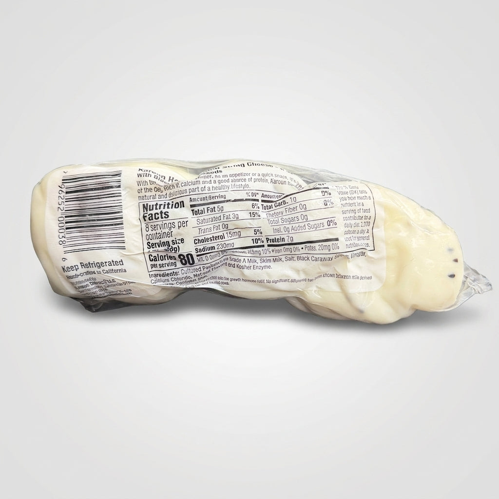 Hand Brand String Cheese with Black Caraway Seeds 8 oz - Part Skim Mozzarella