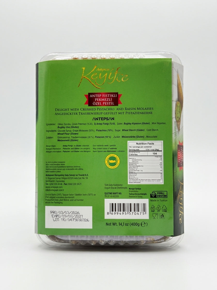 Antepsan Keyifce Fistikli Pekmezli Pestil 14.1oz - Turkish Grape Molasses